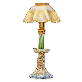 TIFFANY STUDIOS Favrile glass candlelamp