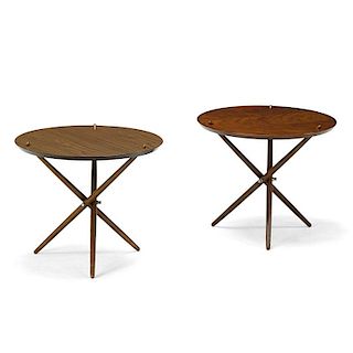 HANS BELLMAN; KNOLL ASSOC. Two side tables