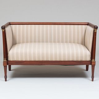 Empire Revival Mahogany Upholstered Sofa