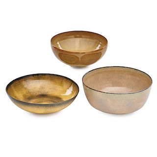 GERTRUD AND OTTO NATZLER Three bowls