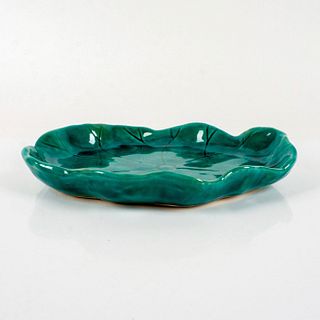 Mid Century Modern Art Pottery Dish, Leaf Design