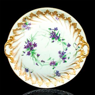 Vintage Handpainted Decorative Plate, Violets