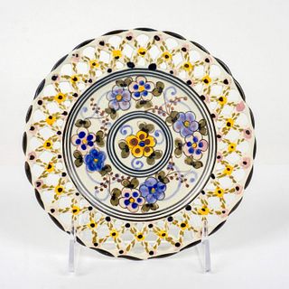 Vintage Martan Portugal Pierced Porcelain Wall Plate