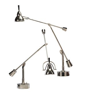 EDOUARD WILFRID-BUQUET; TECNOLUMEN Pair of lamps