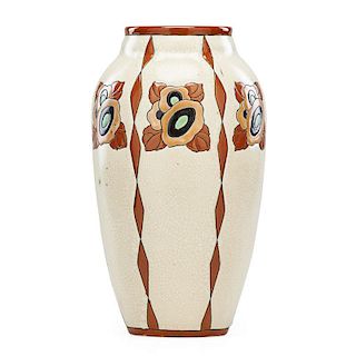 CHARLES CATTEAU; BOCH FRERES Gres Keramis vase