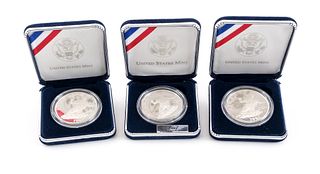 3 Jackie Robinson Commemorative Silver Dollars