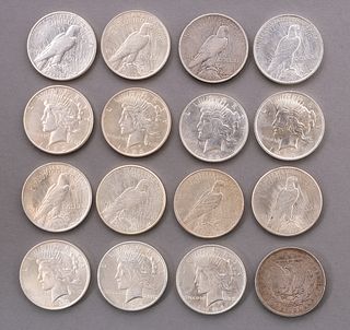 16 Peace & Morgan Silver Dollars