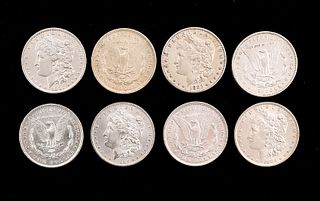 8 Morgan Silver Dollars - 1882 - 1884