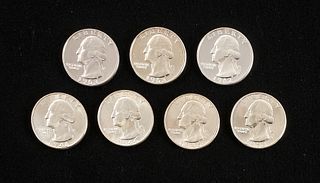 7 Uncirculated & Proof Washington Silver Quarters