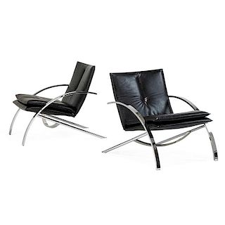 PAUL TUTTLE; ARCONAS Pair of lounge chairs