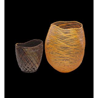 JIN MORIGAMI Two woven baskets
