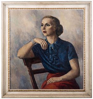 John Atherton (1900-1952) Portrait of a Young Woman