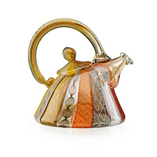 RICHARD MARQUIS Miniature glass teapot sculpture