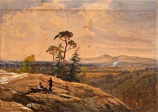 R. Frank, 19th Century, British, View from the Mountain