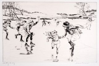 Diana Thorne (1895-1963) Skating To-day, c.1930