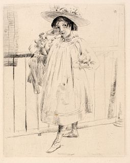 Julian Alden Weir (1852-1919) On the Porch