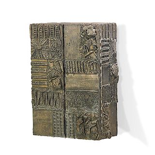 PAUL EVANS; DIRECTIONAL Sculptured Metal cabinet