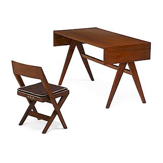 PIERRE JEANNERET Chandigarh student desk and chair