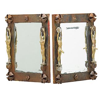 ARTURO DI MODICA Pair of small mirrors