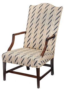 New England Federal Mahogany Lolling Chair