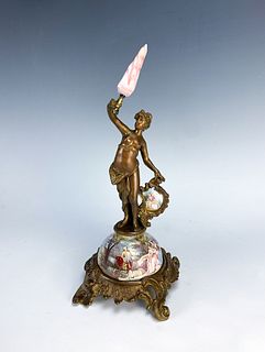 Vienna Enamel & Bronze Lady Figurine