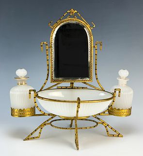 Antique French Opaline Perfume Vanity Set