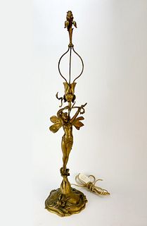 Art Nouveau Bronze Fairy Lamp C.1900