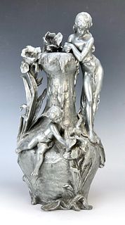 Hippolyte Moreau Art Nouveau Vase C1900
