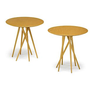 LAWRENCE LASKE Pair of Toothpick Cactus tables