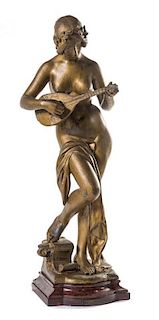 Julien Causse, (French, 1869-1914), Femme a la mandoline