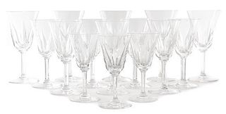 A St. Louis Cerdagne Stemware Service Height of tallest 7 inches.