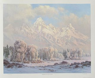 Clyde Aspevig, Morning in the Tetons, Offset Lithograph