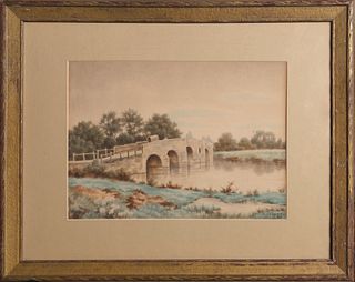 Daisy K. Brown, The Bridge, Watercolor on Paper