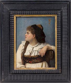 Artist Unknown, (19th Century), Young Girl in Profile