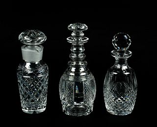 Three Waterford Cut Crystal Decanters
