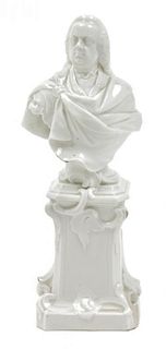 A Vienna White Porcelain Bust Height 8 1/2 inches.