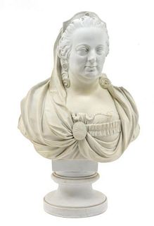 A Vienna Bisque Porcelain Bust Height 15 inches.