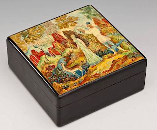 Russian Lacquer Hand Painted Box