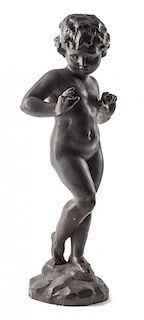 A Cast Lead Figure Height 22 1/4 inches.