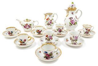 A Vienna Porcelain Tea and Coffee Service Height of coffee pot 10 1/4 inches.