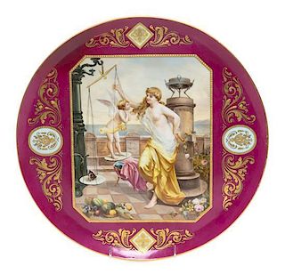 A Vienna Porcelain Charger Diameter 14 inches.