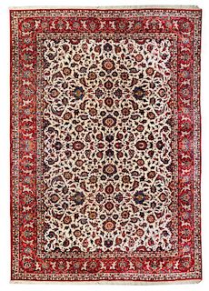 An Isfahan Wool Rug 13 feet 4 inches x 10 feet 7 inches.