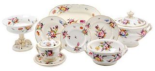 A Coalport Porcelain Dinner Service Width of first 18 3/4 inches.