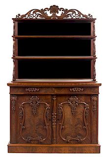 A William IV Mahogany Server Height 71 x width 44 x depth 21 inches.