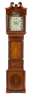 A Scottish Marquetry Tall Case Clock Height 91 inches.