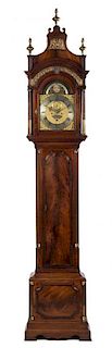 A George III Mahogany Tall Case Clock Height 105 inches.