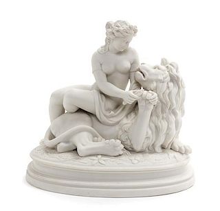 * A Bevington Parian Figural Group Height 10 inches.