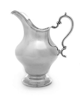 An American Silver Water Pitcher, Gorham Mfg. Co., Providence, RI, 1959, Victorian pattern.