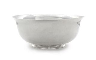 * An American Silver Revere Bowl, Frederick Gyllenberg, Boston, MA, 1920, of circular form with a slightly flared rim, raised on