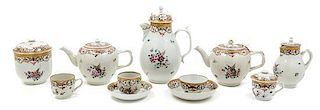 A Chinese Export Porcelain Partial Tea and Coffee Service Height of coffee pot 9 3/8 inches.